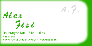 alex fisi business card